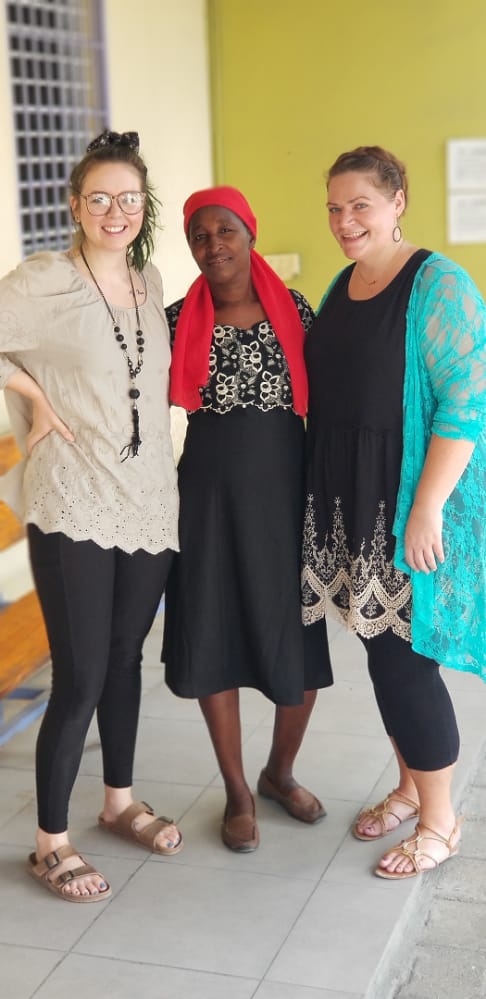 My friend Katie and I with a member of Hope Church. She works as a cook for one of our schools, and is an active volunteer in our elder care program.